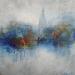 Painting BLUE DAY by Coupette Steffi | Painting Abstract Landscapes Acrylic