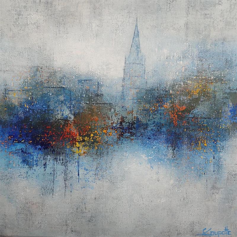 Painting BLUE DAY by Coupette Steffi | Painting Abstract Landscapes Acrylic