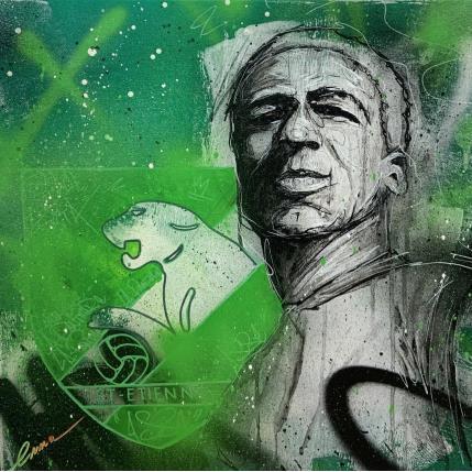 Gemälde Salif Keïta von Luma | Gemälde Pop-Art Acryl Pop-Ikonen