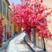 Painting Ruelle d'Hyères by Brooksby | Painting Figurative Landscapes Urban Nature Oil