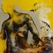 Peinture Perdu dans le jaune par Locoge Alice | Tableau Figuratif Mixte nu