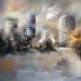 Painting La ville déserte by Moraldi | Painting Abstract Still-life Oil Acrylic