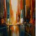 Painting vibration of light by Bond Tetiana | Painting Figurative Urban Oil