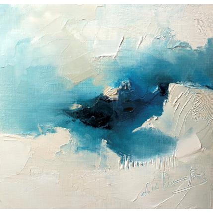 Painting Le bruit de l'eau  by Dumontier Nathalie | Painting Abstract Oil Minimalist