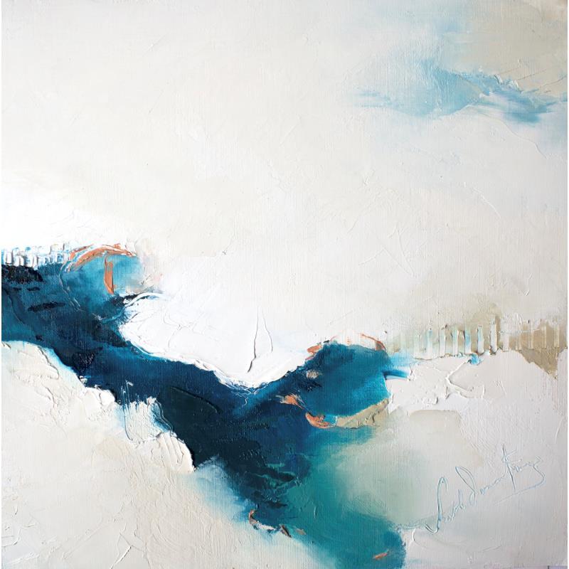 Painting Puis, il est allé... by Dumontier Nathalie | Painting Abstract Minimalist Oil