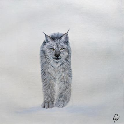 Gemälde Le lynx de canada von Pressac Clémence | Gemälde Figurativ Öl Tiere