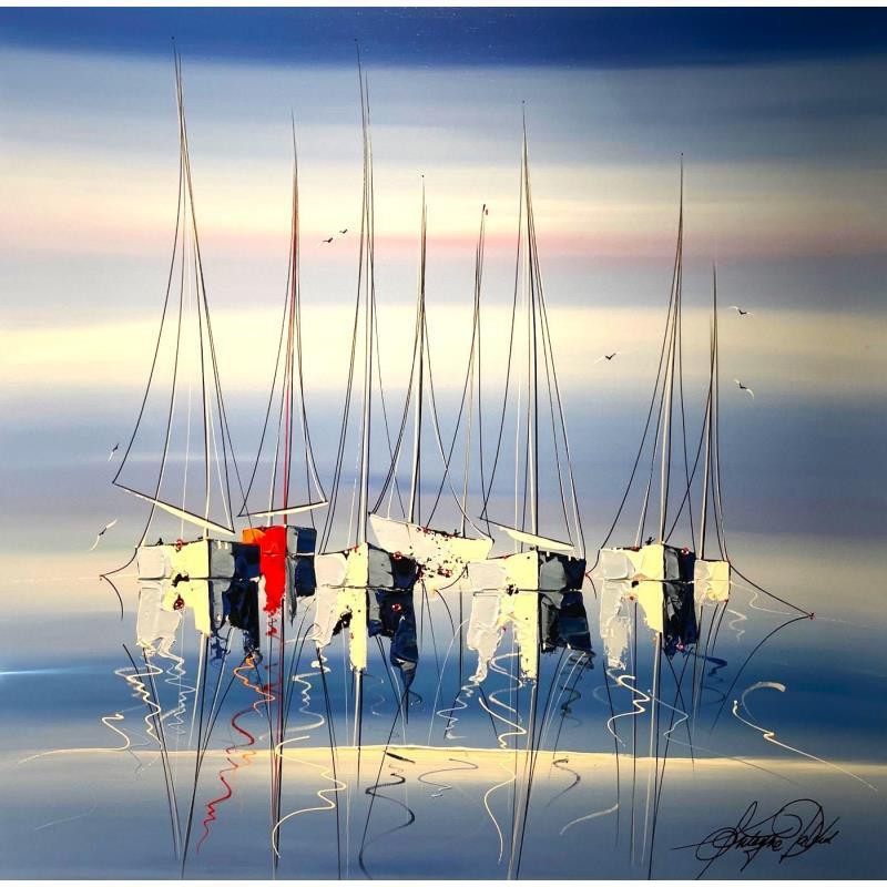 Painting En mer dans tes bras by Fonteyne David | Painting Figurative Acrylic Landscapes, Marine