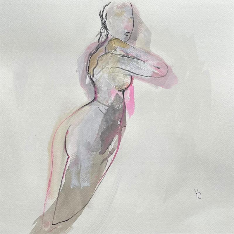 Painting Ce que je fais de mes nuits by YO | Painting Figurative Ink Nude