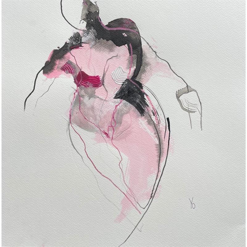Painting Ma riposte by YO | Painting Figurative Nude Ink
