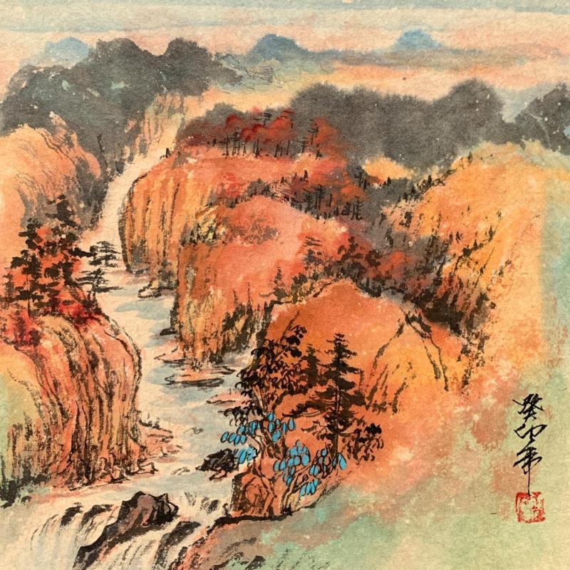 Peinture Autumn feeling  par Yu Huan Huan | Tableau Figuratif Paysages Natures mortes Encre