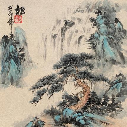 Painting Pine  by Yu Huan Huan | Painting Figurative Ink Landscapes