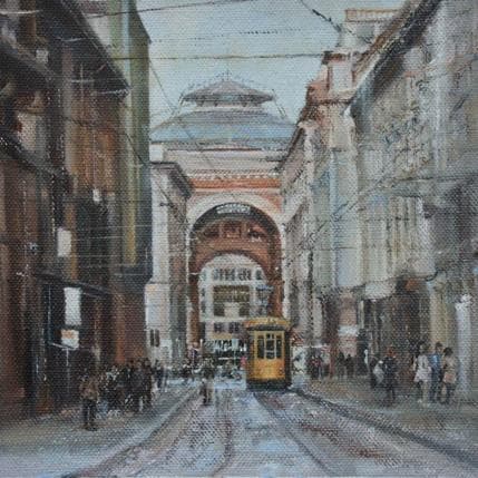 Painting In the streets of Milan by Lokotska Katie  | Painting Figurative Oil Urban