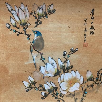 Painting Spring of branch  by Yu Huan Huan | Painting Figurative Ink Animals, still-life