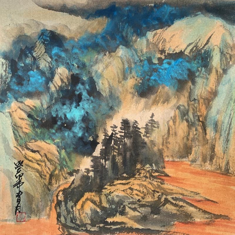 Gemälde Colorful clouds  von Yu Huan Huan | Gemälde Figurativ Landschaften Tinte