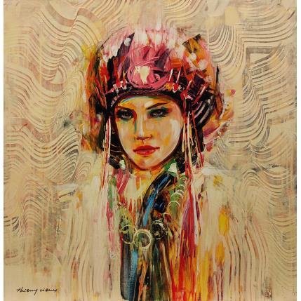 Painting Miss Montana by Vieux Thierry | Painting Figurative Acrylic Portrait