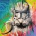 Peinture Stormtrooper par Luma | Tableau Pop-art Portraits Icones Pop Acrylique