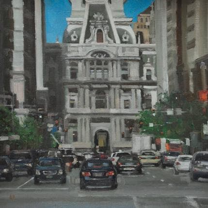 Gemälde City traffic von Lokotska Katie  | Gemälde Figurativ Öl Urban