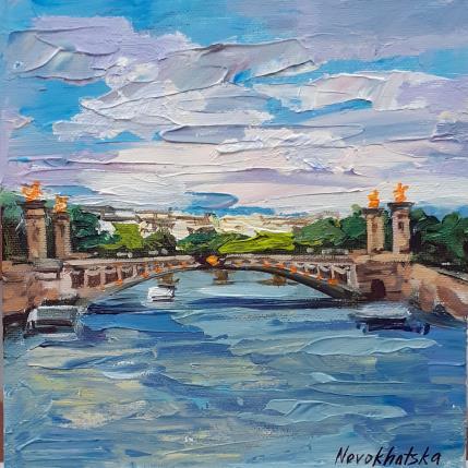 Painting Pont Alexandre III by Novokhatska Olga | Painting Figurative Oil Pop icons, Urban