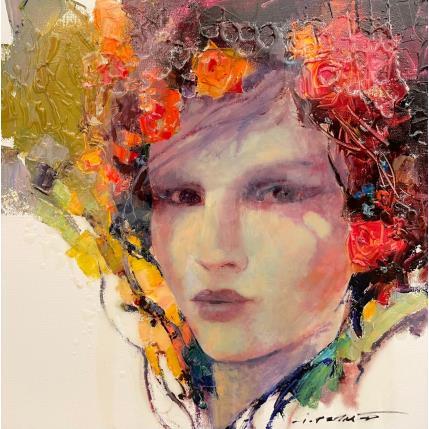 Painting Thoughts of one face by Petras Ivica | Painting Figurative Oil