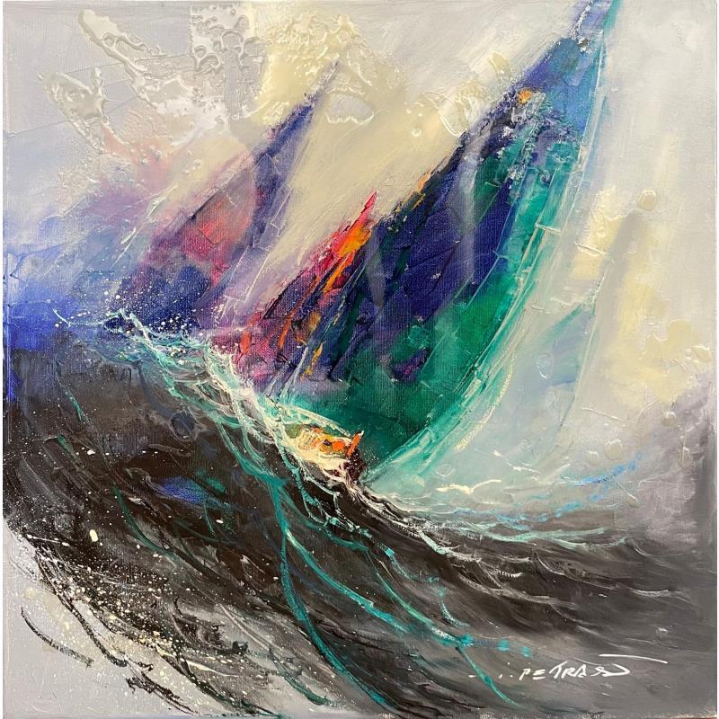 Painting The wild sea by Petras Ivica | Painting Figurative Oil