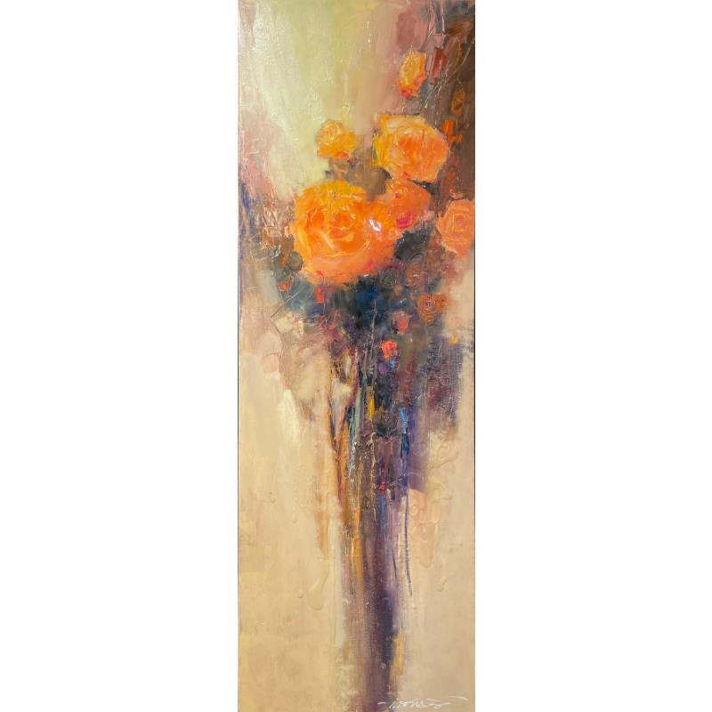 Painting Yellow roses by Petras Ivica | Painting Figurative Oil