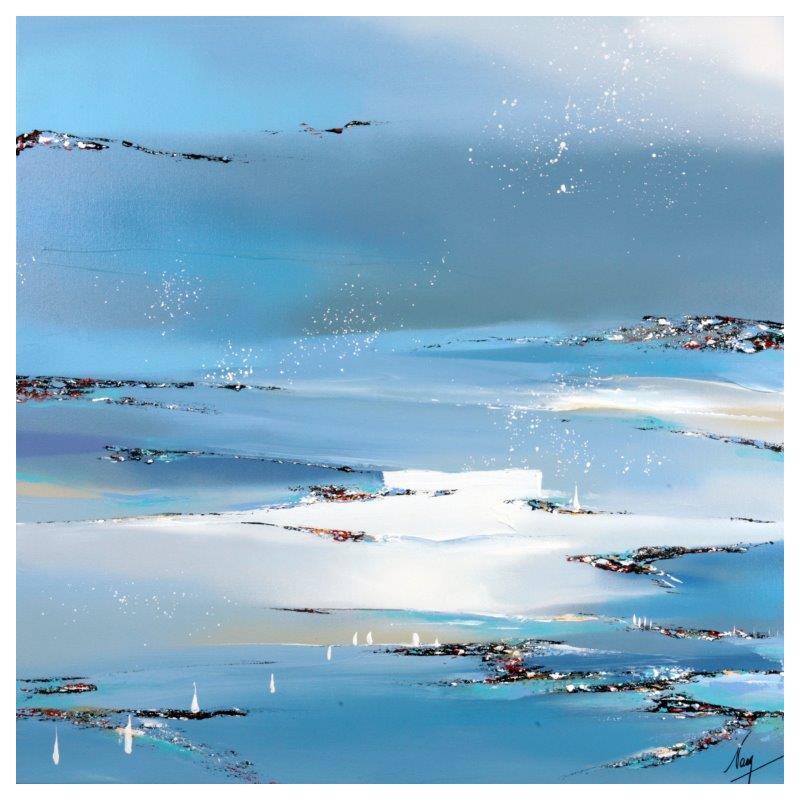 Painting 770 by Naen | Painting Abstract Acrylic Landscapes, Minimalist