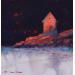 Peinture Cabane au bord de l'eau par Langeron Stéphane | Tableau Matiérisme Aquarelle