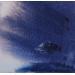 Peinture Couleurs bleutées sur l'arbre par Langeron Stéphane | Tableau Matiérisme Aquarelle