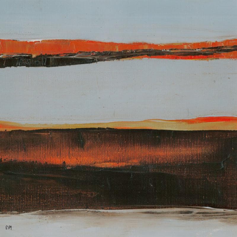 Painting Lumière noire by Marteau Frederique | Painting Abstract Oil Landscapes