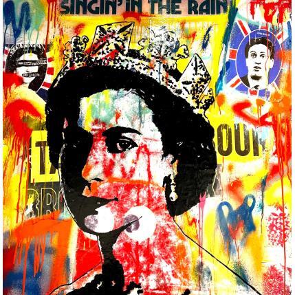 Peinture Queen elisabeth par Kikayou | Tableau Pop-art Graffiti Icones Pop