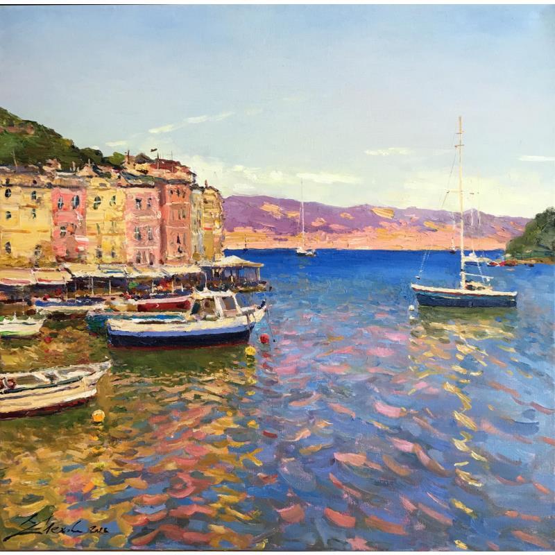 Painting Cinque Terre by Mekhova Evgeniia | Painting Figurative Oil Marine