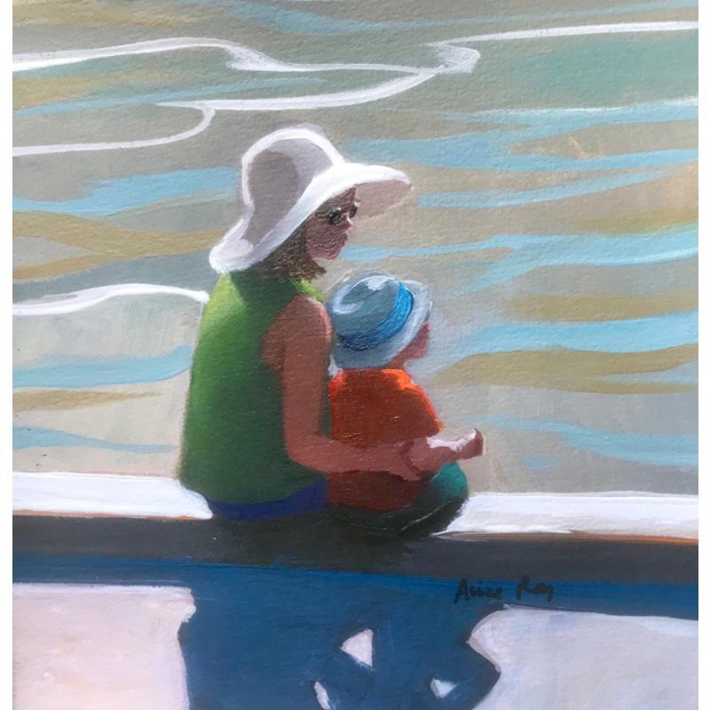 Gemälde La mère et son enfant von Alice Roy | Gemälde Figurativ Öl