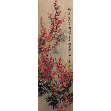 Painting Cherry blossom  by Yu Huan Huan | Painting Figurative Ink still-life