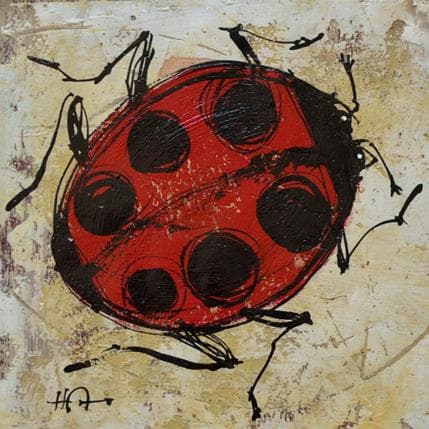 Painting La Coccinelle by Maury Hervé | Painting Illustrative Mixed Animals