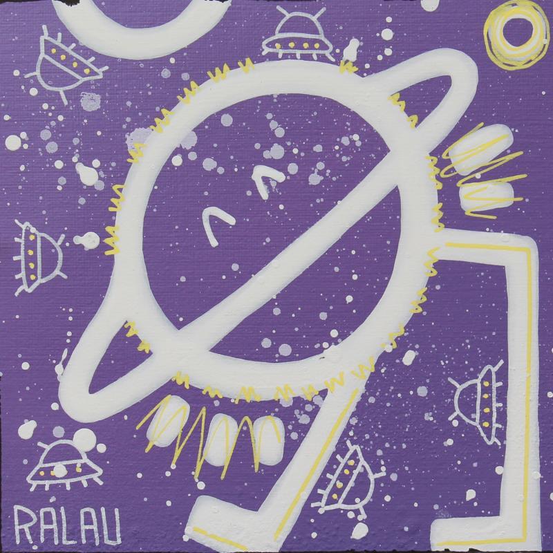 Gemälde Cosmic planet von Ralau | Gemälde Pop-Art Alltagsszenen Acryl