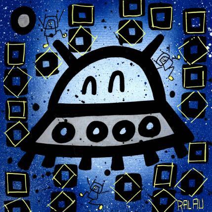 Gemälde Space invasion von Ralau | Gemälde Pop-Art Acryl Alltagsszenen, Pop-Ikonen