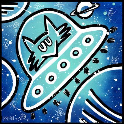Painting The last ship of the universe by Ralau | Painting Pop-art Acrylic Animals, Life style