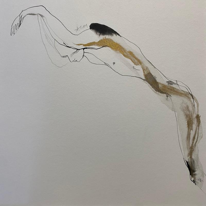 Gemälde Nude 2204 von Pagny Corine | Gemälde Figurativ Tinte Akt
