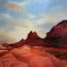 Painting SEDONA 110 by Seruch Capouillez Isabelle | Painting Figurative Landscapes Sport Nature Watercolor