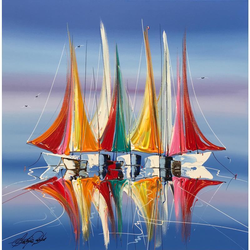Painting Le chant des voiles by Fonteyne David | Painting Figurative Acrylic Marine