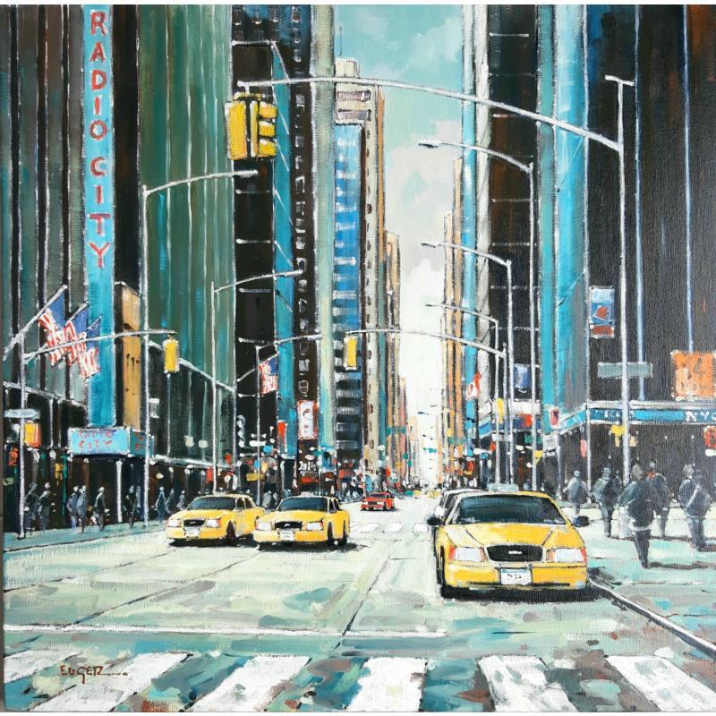 Painting New York  by Euger | Painting Figurative Oil Urban