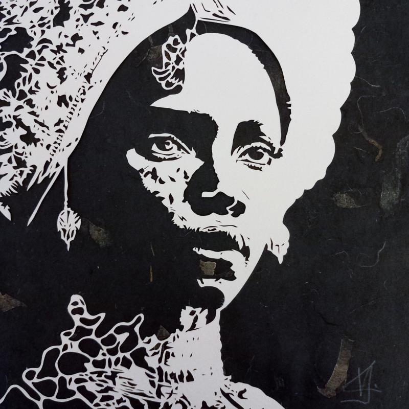 Painting Mama Africa by Louafi Valentine | Painting Figurative Minimalist, Pop icons, Portrait