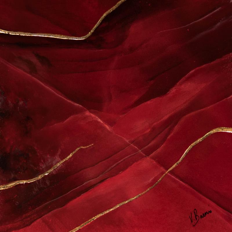 Gemälde Onyx rubis von Baroni Victor | Gemälde Abstrakt Minimalistisch Acryl