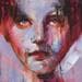 Painting Iris by Ozan Virgule | Painting Figurative Mixed Portrait