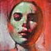 Painting Circé by Ozan Virgule | Painting Figurative Mixed Portrait