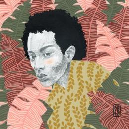 Painting Basile by Alie Loizel | Painting Figurative Acrylic Pop icons, Portrait