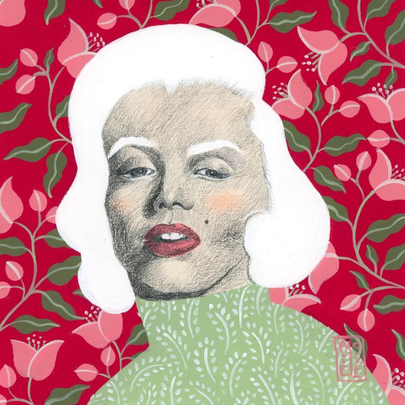Painting Marilyn #2 by Alie Loizel | Painting Figurative Acrylic Pop icons, Portrait