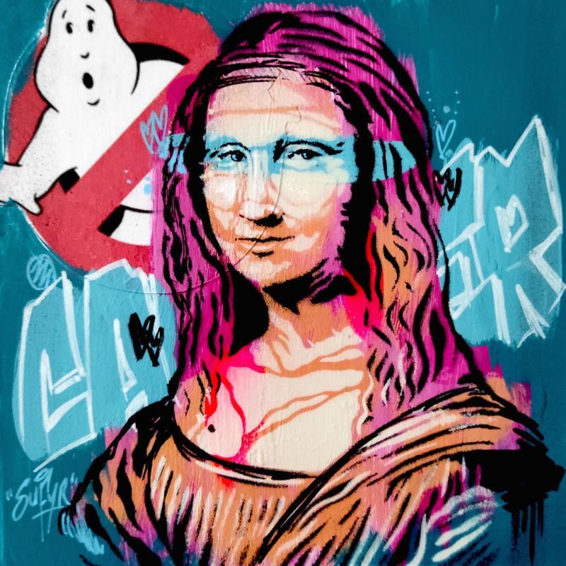 Gemälde Joconde ghostbuster von Sufyr | Gemälde Street art Acryl, Graffiti Pop-Ikonen