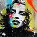 Painting Marilyn Monroe by Mestres Sergi | Painting Pop art Mixed Pop icons