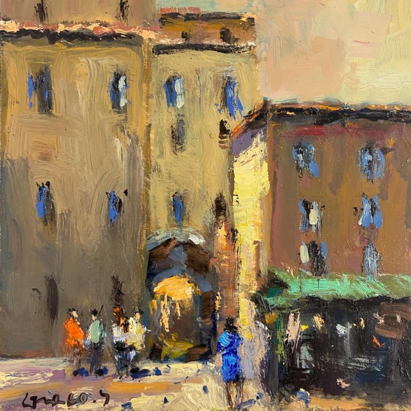 Painting Village Varois by Greco Salvatore | Painting Figurative Oil, Wood Urban